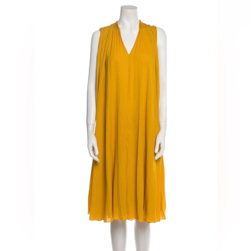 Ferragamo Yellow Silk Dress